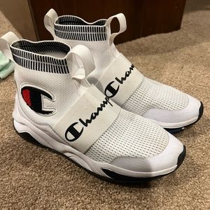 Champion youth size 6 white slip high tops